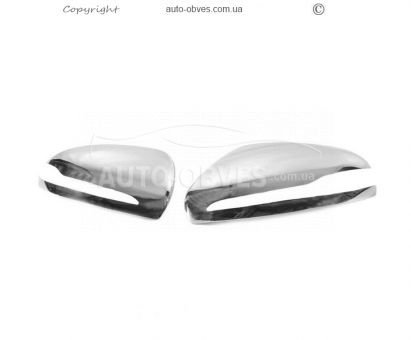 Covers for mirrors Mercedes GLC x253 - type: stainless steel photo 0