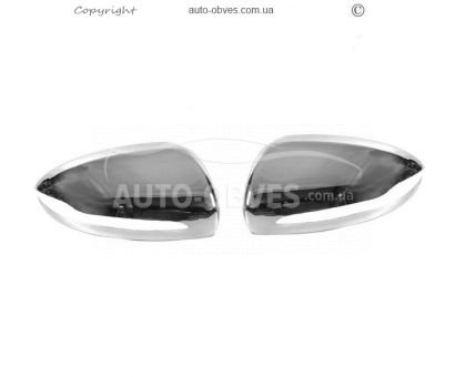 Covers for mirrors Mercedes C-сlass w205 2014-2021 - type: stainless steel photo 1