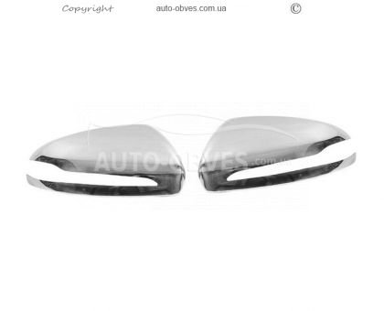 Накладки на зеркала Mercedes C-сlass w205 2014-2021 - тип: нержавейка фото 3