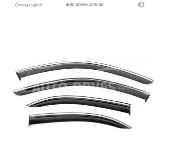 Вітровики Mercedes C-class w204 2007-2015 з хромом - тип: sd 4 фото 1