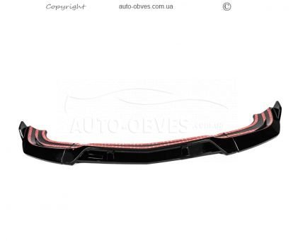 Накладка на передній бампер Mercedes C-сlass w204 - type: lip чорний колір фото 1