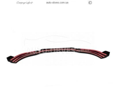Накладка на передній бампер Mercedes C-сlass w204 - type: lip чорний колір фото 2