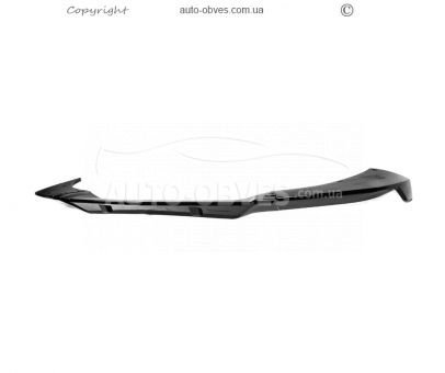 Накладка на передній бампер Mercedes C-сlass w204 - type: lip чорний колір фото 0
