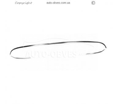 Накладка на торець бампера Mercedes C-сlass w205 2014-2021 - тип: v2 нержавіюча сталь фото 1