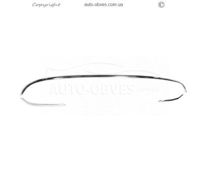 Накладка на торець бампера Mercedes C-сlass w205 2014-2021 - тип: v2 нержавіюча сталь фото 0