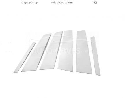 Накладки на дверные стойки Mercedes C-сlass w205 2014-2021 фото 0