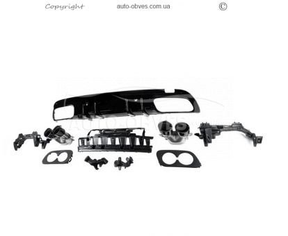 Rear diffuser Mercedes C-class w205 2014-2021 - type: with nozzles design C43 photo 4