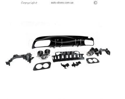 Rear diffuser Mercedes C-class w205 2014-2021 - type: with nozzles design C43 photo 3