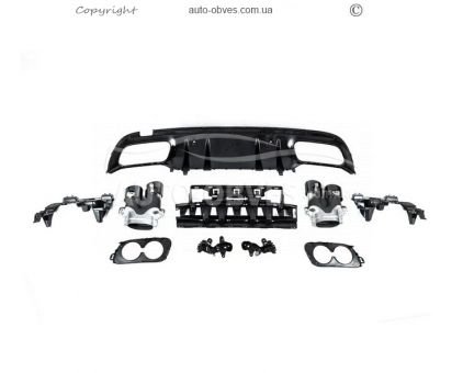 Rear diffuser Mercedes C-class w205 2014-2021 - type: with nozzles design C43 photo 2