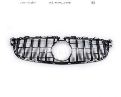 Передня решітка Mercedes C-сlass w205 2014-2018- type: panamericana gt для оригінального C63 без камери фото 1