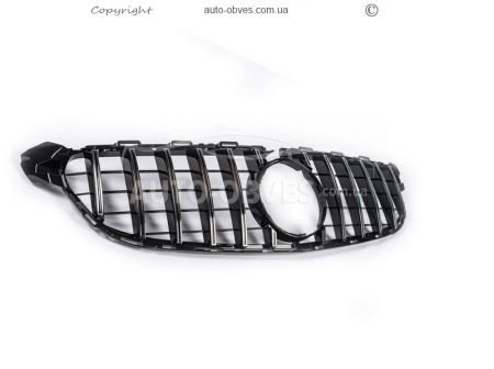 Передня решітка Mercedes C-сlass w205 2018-2021 - type: panamericana gt для оригінального C63 камерою фото 2