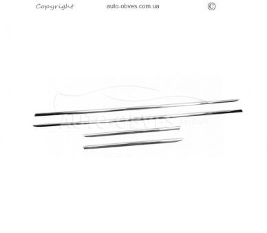Накладки на молдинг Mercedes C-сlass w205 2014-2021 - тип: amg v2 нержавіюча сталь фото 1