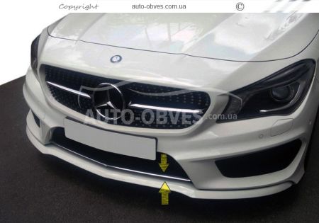 Накладки на решітку бампера Mercedes CLA c117 2013-2019 фото 2
