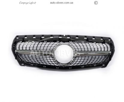 Передня решітка Mercedes CLA c117 2013-2016 - type: diamond silver фото 1
