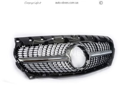Передня решітка Mercedes CLA c117 2013-2016 - type: diamond silver фото 2