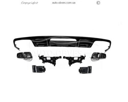 Rear diffuser Mercedes CLS c218 2015-2018 - type: with nozzles design CLS63 photo 0