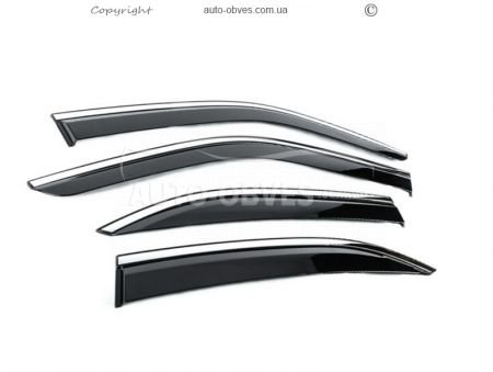 Вітровики з хромованим молдингом Mercedes E-сlass w210 1996-2001 - тип: 4 шт фото 1