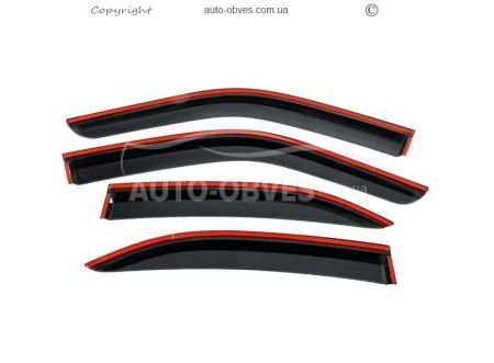 Вітровики з хромованим молдингом Mercedes E-сlass w210 1996-2001 - тип: 4 шт фото 2