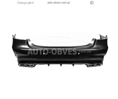 Задній бампер з дифузором Mercedes E-сlass w212 2013-2016 - type: E63 AMG фото 2