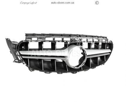 Front grille Mercedes E-class w213 2016-2018 - type: e63 amg silver for avantgarde photo 3