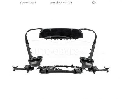 Rear diffuser Mercedes E-class w213 2016-2018 - type: with Black nozzles for AMG, AMG-Line design E63 photo 5