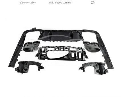 Rear diffuser Mercedes E-class w213 2016-2018 - type: with Black nozzles for AMG, AMG-Line design E63 photo 4