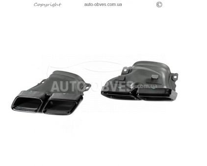 Rear diffuser Mercedes E-class w213 2016-2018 - type: with Black nozzles for AMG, AMG-Line design E63 photo 3