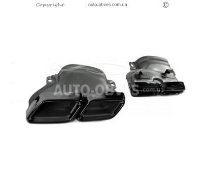 Rear diffuser Mercedes E-class w213 2016-2018 - type: with Black nozzles for AMG, AMG-Line design E63 photo 1