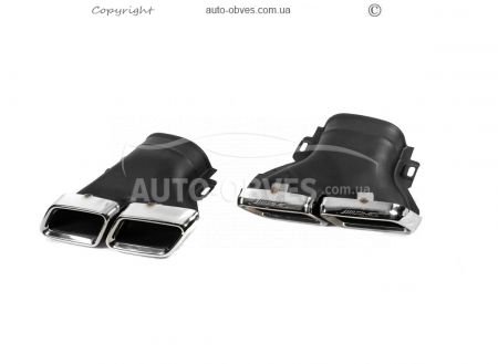 Rear diffuser Mercedes E-class w213 2016-2019 - type: with Silver nozzles for AMG, AMG-Line design E63 photo 2