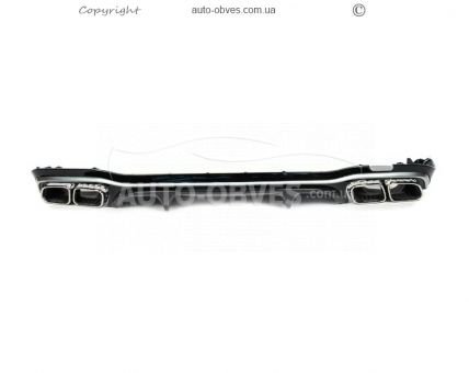 Задній дифузор Mercedes E-сlass w213 2019-2024 - type: з насадками Silver для AMG, AMG-Line дизайн E63 фото 3