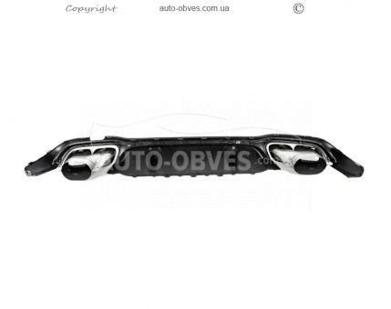 Задній дифузор Mercedes E-сlass w213 2019-2024 - type: з насадками Silver для AMG, AMG-Line дизайн E63 фото 2
