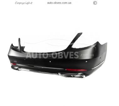 Rear bumper with diffuser Mercedes E-class w213 2016-2020 - type: Maybach photo 0