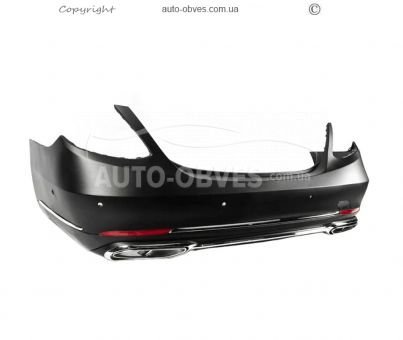 Rear bumper with diffuser Mercedes E-class w213 2016-2020 - type: Maybach photo 1