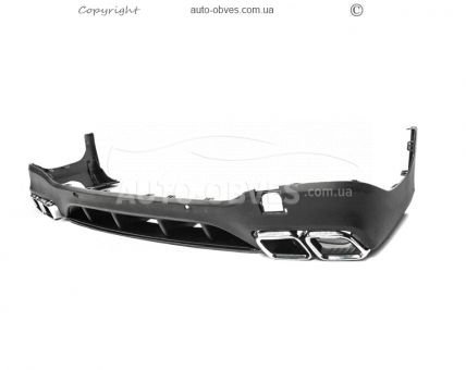 Rear diffuser Mercedes GLC x253 - type: with silver nozzles AMG63 design photo 0