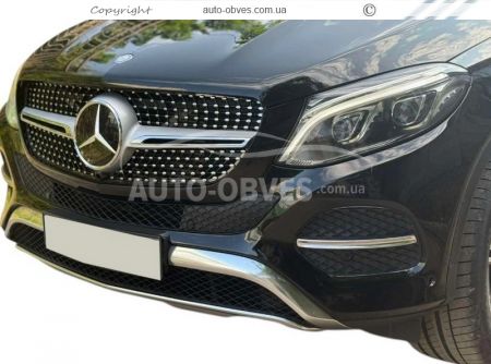 Решітка радіатора Mercedes GLE ML сlass w166 - тип: diamond для GLE під камеру фото 6