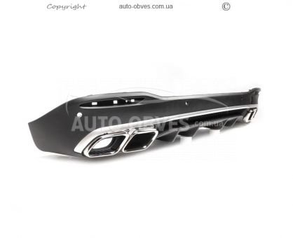 Rear diffuser Mercedes GLS X167 - type: GLS63 AMG with chrome nozzles photo 1