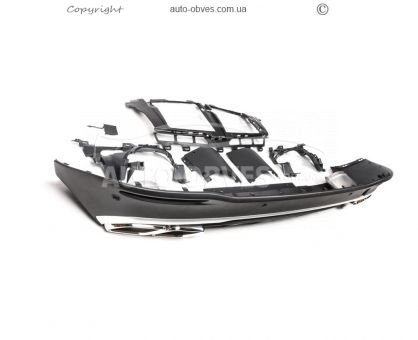 Rear diffuser Mercedes GLS X167 - type: GLS63 AMG with chrome nozzles photo 4