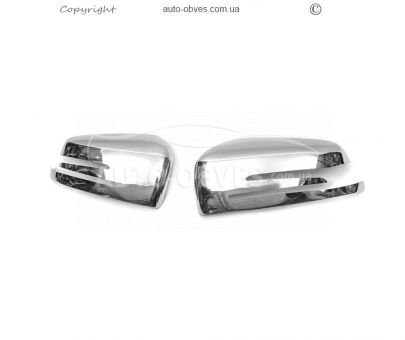 Covers for mirrors Mercedes GLA x156 2014-2019 - type: stainless steel photo 0