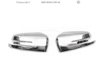 Накладки на дзеркала Mercedes CLA c117 2013-2019 - тип: нержавійка фото 1