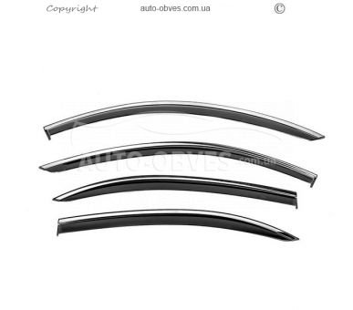 Вітровики Mercedes S-сlass w221 з хромом - тип: Long фото 1