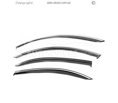 Вітровики Mercedes S-сlass w221 з хромом - тип: Long фото 0