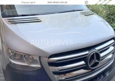 На решетку накладки для Mercedes Sprinter 2018-... - тип: широкие фото 2