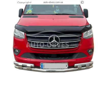 Защита бампера Mercedes Sprinter 2018-... - тип: модельная с пластинами фото 1
