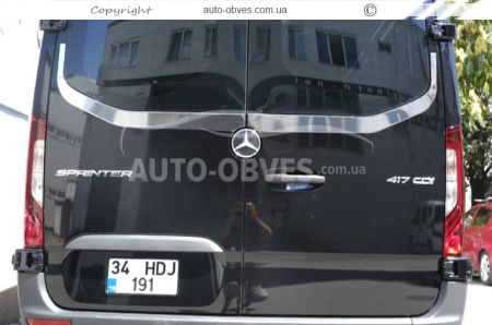 Кромка заднього скла Mercedes Sprinter 2018-... w907 - тип: нержавійка фото 3