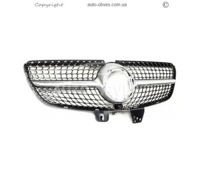 Front grille Mercedes Vito, V-class w447 - type: diamond 2019-2023 for v-class фото 2