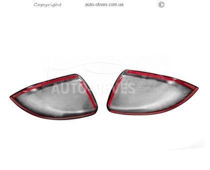 Mirror covers Mercedes Vito, V-class w447 2014-2025 - type: black stainless steel photo 1
