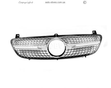 Front grille Mercedes Vito w639 2003-2010 - type: diamond silver photo 3