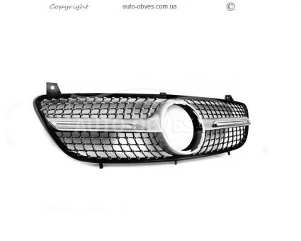 Front grille Mercedes Vito w639 2003-2010 - type: diamond silver photo 1