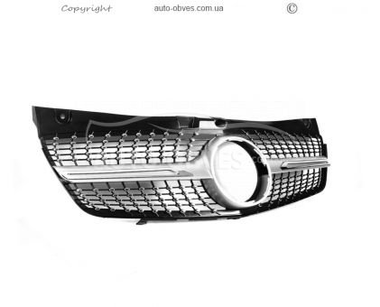 Front grille Mercedes Vito w639 2010-2014 - type: diamond silver photo 1