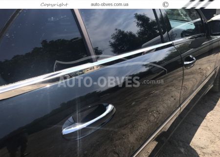 Окантовка вікон Mercedes E-сlass w211 - тип: 6 шт нержавійка кузов sw фото 2